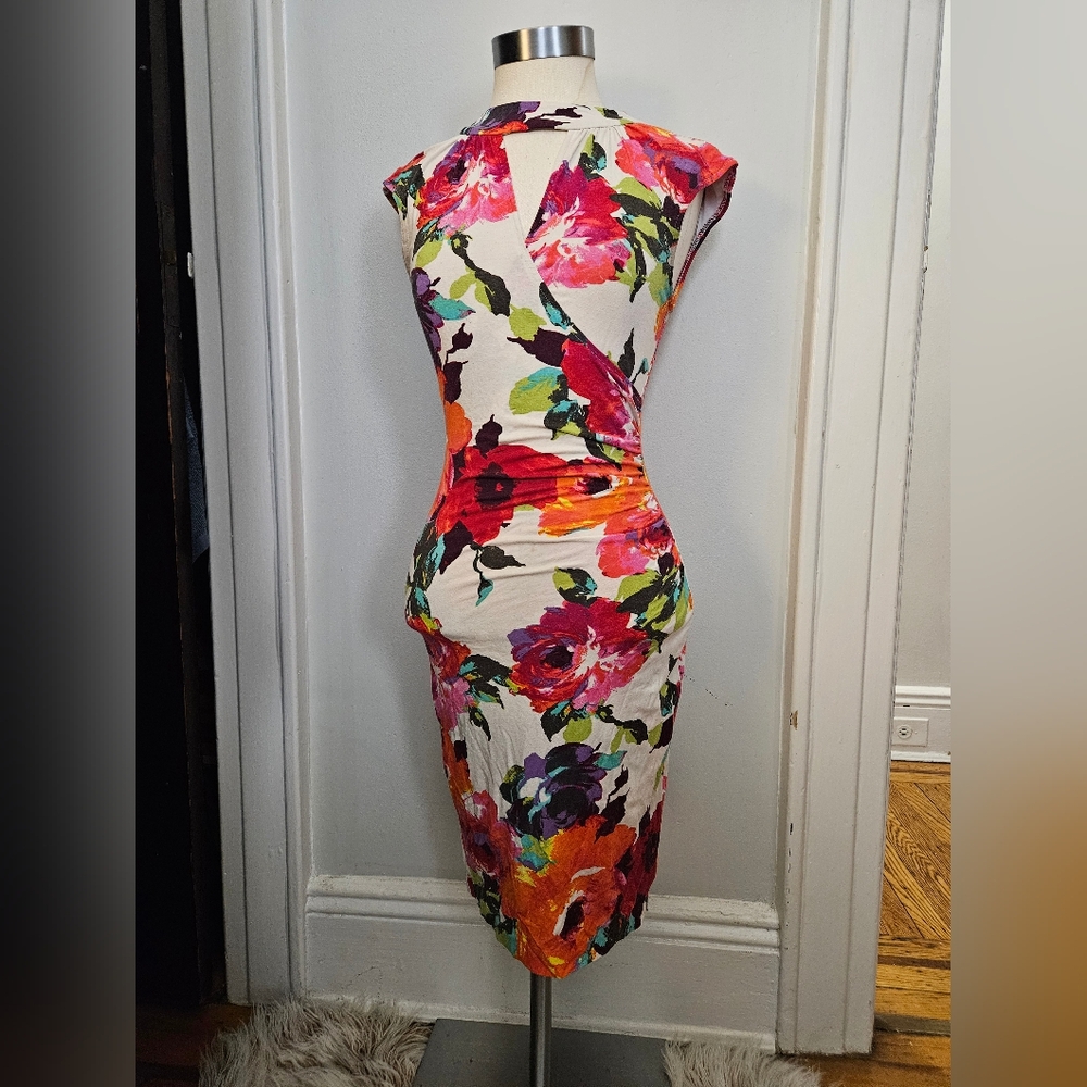 Caché Floral Bodycon Dress